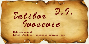 Dalibor Ivošević vizit kartica